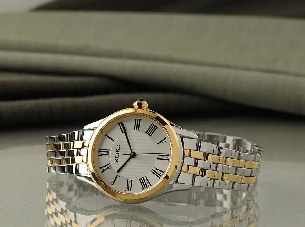 Orologio Donna Seiko Quarzo Acciaio Bicolore Numeri Romani SUR612P1